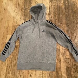 Adidas Gray Sweatshirt with Black Stripes